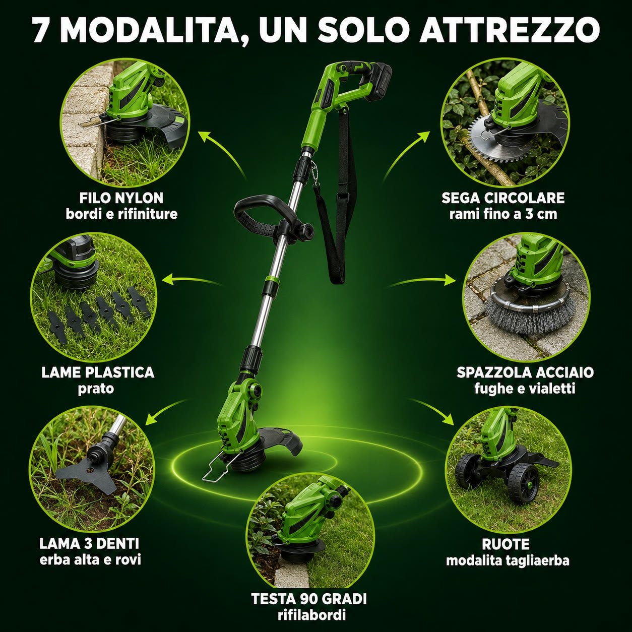 7 modalità, un solo attrezzo