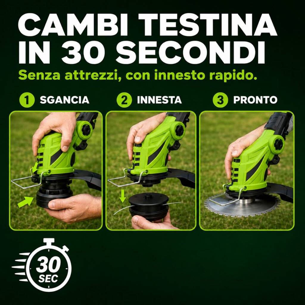 Cambi testina in 30 secondi